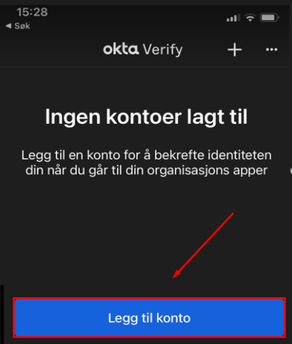 Okta verify legg til konto
