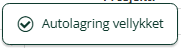 Slik ser det ut når Autolagring er ferdig