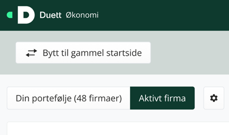 Bytt mellom å vise varsler for portefølje og aktivt firma