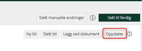Oppdater knappen inne i næringsbil i årsoppgjøret.