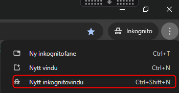 Hvordan sette opp inkognito modus i nettleseren