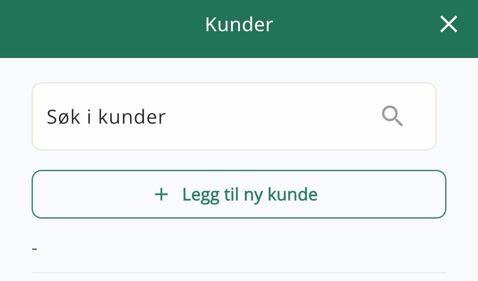 Knapp for å legge til ny kunde 
