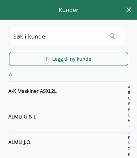 Legg til ny kunde