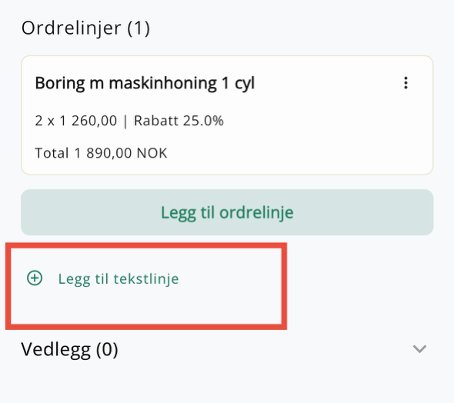Legg til tekstlinje