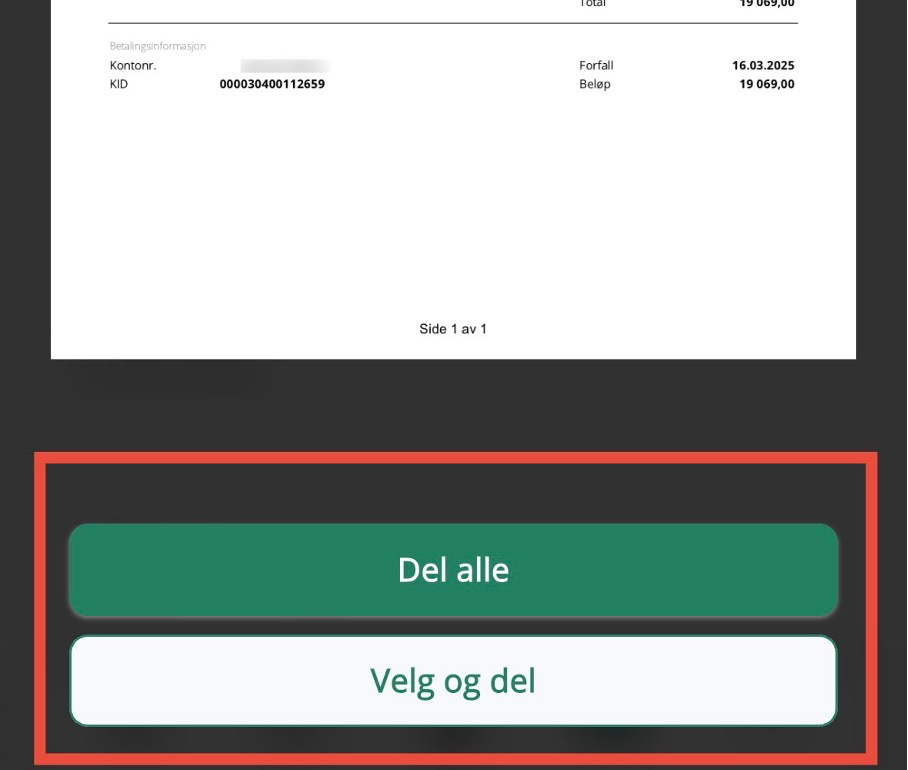 Del fakturaen