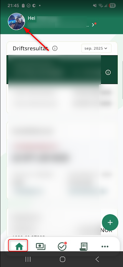 Slik ser du versjon i appen 1