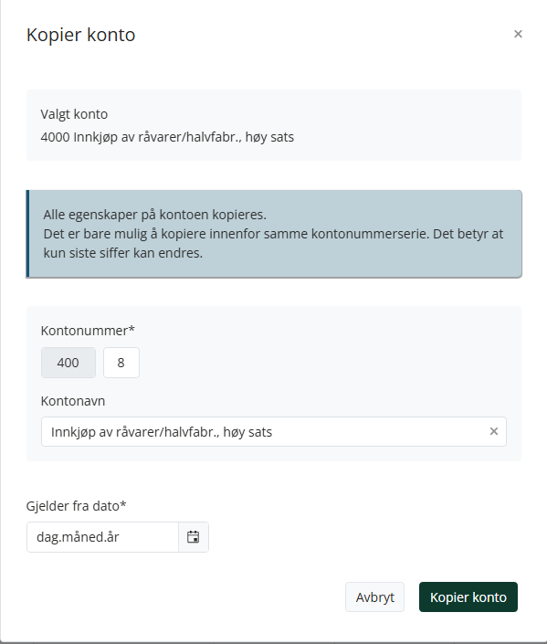 Kopier konto
