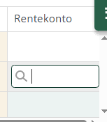 Kolonne for rentekonto.