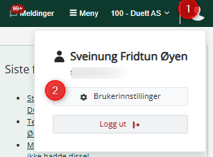 Hvordan trykke på brukerinnstillinger