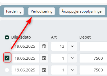 Knapp for periodisering