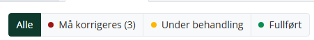 Underliggende faner i arkfanen Bokførte bilag.