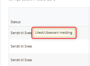 Ulest /ubesvart melding i sak