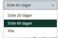 filter på tid i innboksen i Bilagsbehandling